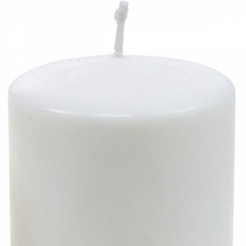 Artículo Vela de pilar PURE 130/70 vela de cera natural con decoración de vela de cera de colza