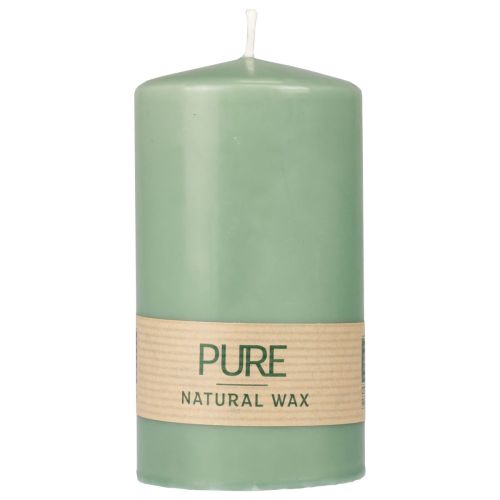 Artículo Vela de pilar PURE velas Wenzel verde esmeralda 130/70mm