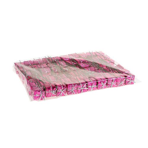 Floristik24 Paquete 2.5cm en el cable Rosa 60pcs