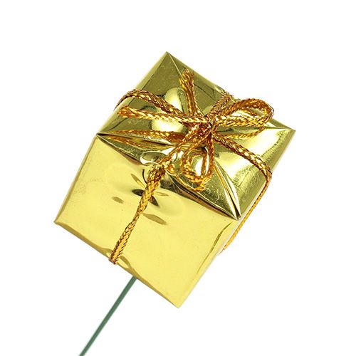 Floristik24 Paquete 2.5cm sobre alambre dorado 60pcs