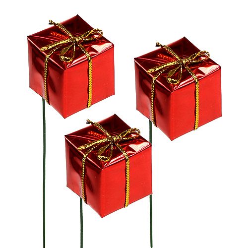 Floristik24 Paquete en alambre 2.5cm rojo 60pcs