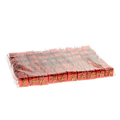 Floristik24 Paquete en alambre 2.5cm rojo 60pcs