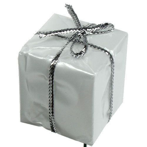 Floristik24 Enchufe de paquete decorativo blanco 2,5cm 60pcs