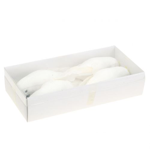 Floristik24 Loros con plumas blanco Cacatúa artificial pájaro decorativo 4pcs