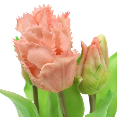 Floristik24 Parrot Tulip Real-Touch en maceta rosa 23cm