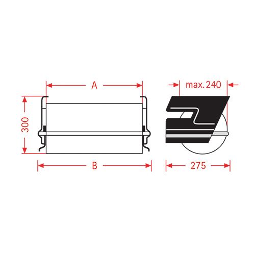 Artículo Dispensador de papel film debajo de la mesa ZAC 75cm