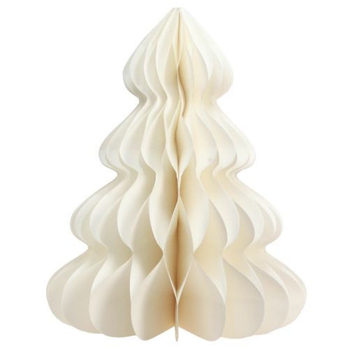 Floristik24 Árbol de Navidad de papel blanco con purpurina Ø48cm H60cm