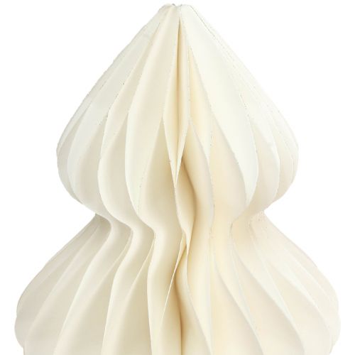 Floristik24 Árbol de Navidad de papel blanco con purpurina Ø48cm H60cm