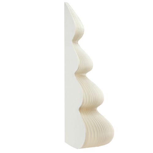 Floristik24 Árbol de Navidad de papel blanco con purpurina Ø48cm H60cm