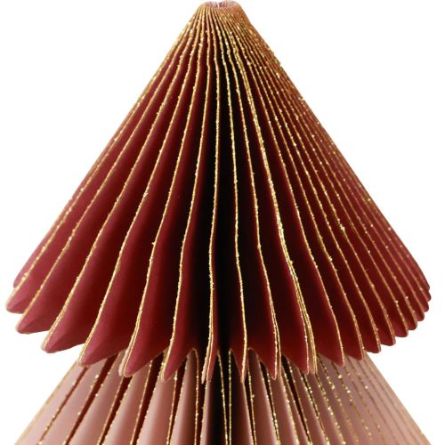 Artículo Árbol de Navidad de papel Árbol de Navidad de papel Burdeos Al. 30 cm