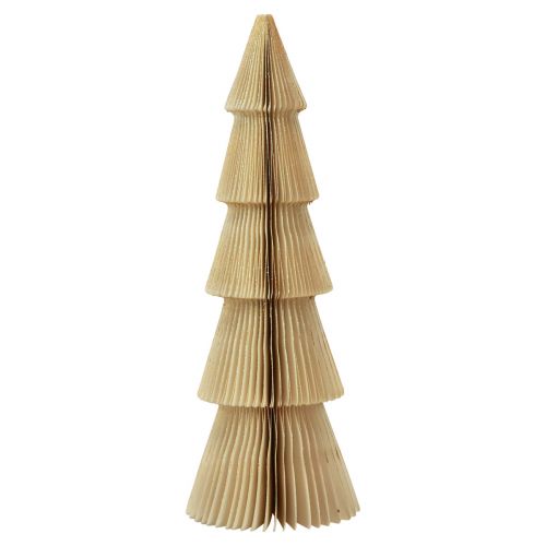 Papel árbol de Navidad papel árbol de Navidad crema, dorado Al. 60 cm