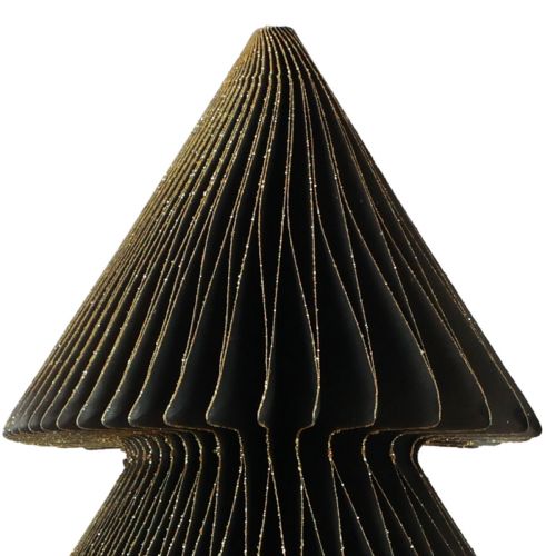 Floristik24 Árbol de Navidad de papel Árbol de Navidad de papel Negro Al. 30 cm