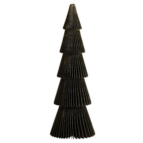 Floristik24 Árbol de Navidad de papel Árbol de Navidad de papel Negro Al. 60 cm