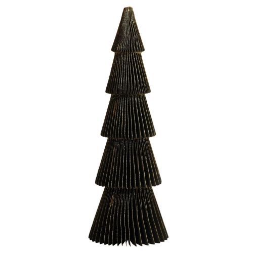 Floristik24 Árbol de Navidad de papel Árbol de Navidad de papel Negro Al. 60 cm