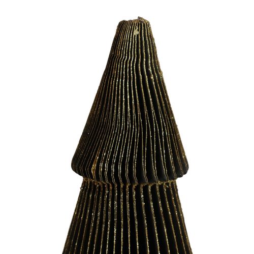 Floristik24 Árbol de Navidad de papel Árbol de Navidad de papel Negro Al. 60 cm