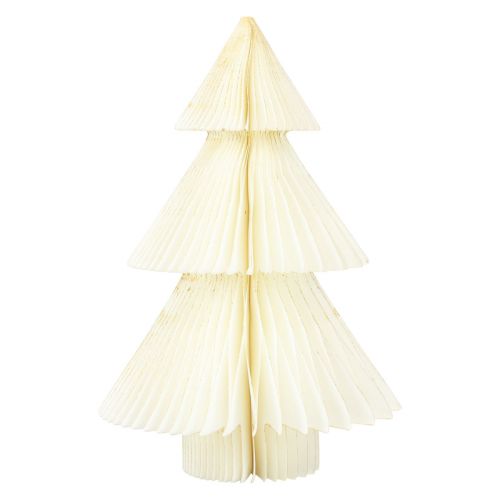 Artículo Árbol de Navidad de papel Árbol de Navidad de papel Oro blanco Al. 30 cm