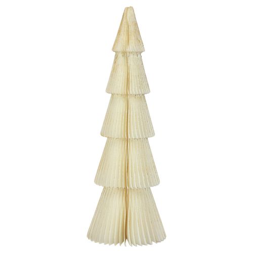 Árbol de Navidad de papel Árbol de Navidad de papel blanco, dorado Al. 60 cm