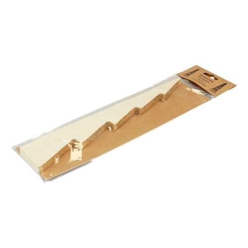 Artículo Árbol de Navidad de papel pequeño crema dorado Al. 30 cm