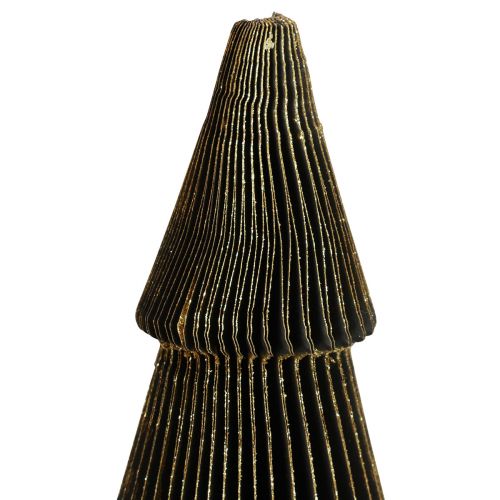 Artículo Árbol de Navidad de papel Abeto Pequeño Negro Al. 30 cm