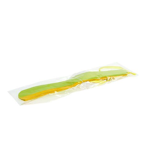 Floristik24 Flor de papel Ø28cm para colgar verde-amarillo