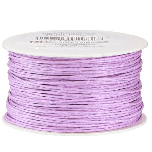 Floristik24 Cordón de papel envuelto en alambre Ø2mm 100m lavanda