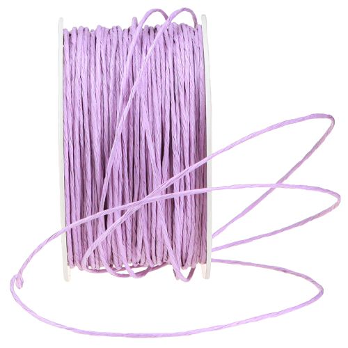 Artículo Cordón de papel envuelto en alambre Ø2mm 100m lavanda