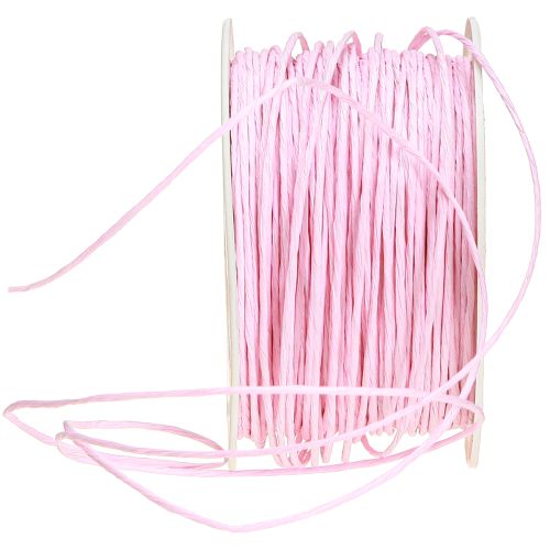 Artículo Cordón de papel envuelto en alambre Ø2mm 100m rosa
