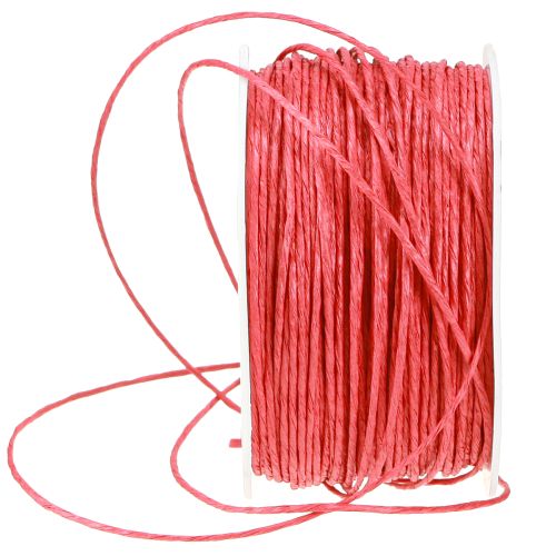 Artículo Cordón de papel envuelto en alambre Ø2mm 100m rojo