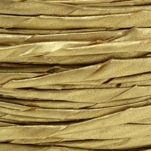 Floristik24 Cordon de papel dorado sin alambre Ø3mm 40m