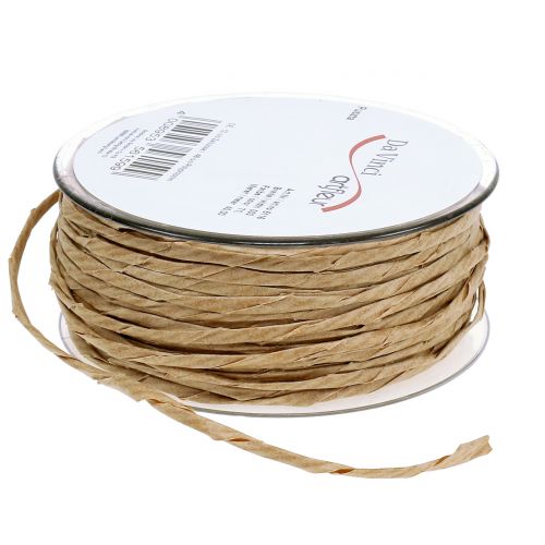 Floristik24 Cable de papel natural sin cable Ø3mm 40m