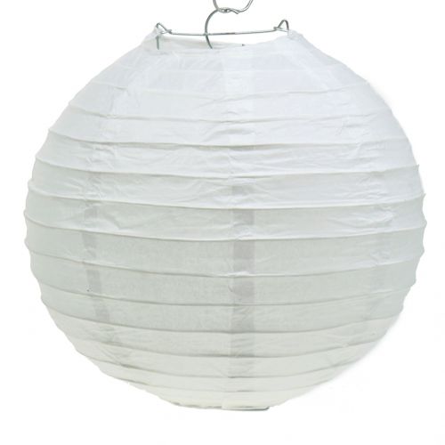 Floristik24 Farolillo de papel Blanco Ø30cm