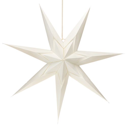 Floristik24 Estrella de papel, color blanco crema, estrella grande para colgar, 60 cm