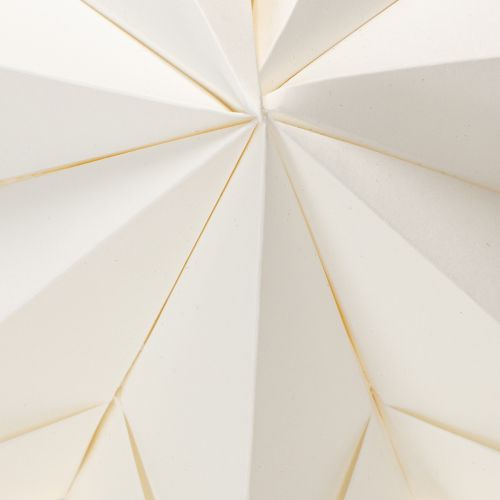 Artículo Estrella de papel, color blanco crema, estrella grande para colgar, 60 cm