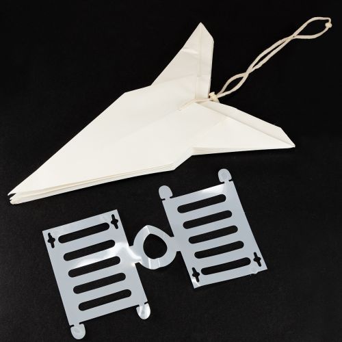 Artículo Estrella de papel, color blanco crema, estrella grande para colgar, 60 cm