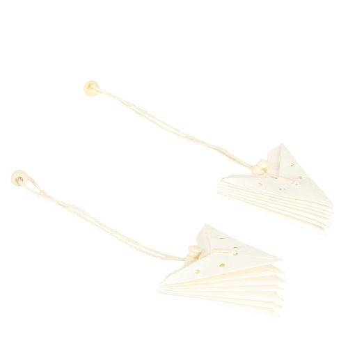 Artículo Colgante navideño decorativo estrella de papel blanco Ø10cm 8 piezas