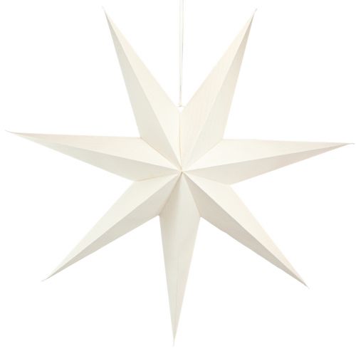 Floristik24 Lámpara estrella de papel colgador decoración estrella blanca 75x20cm 2uds