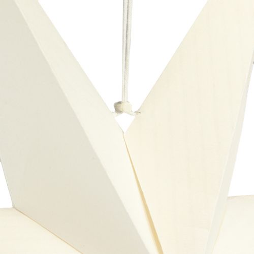 Artículo Lámpara estrella de papel colgador decoración estrella blanca 75x20cm 2uds