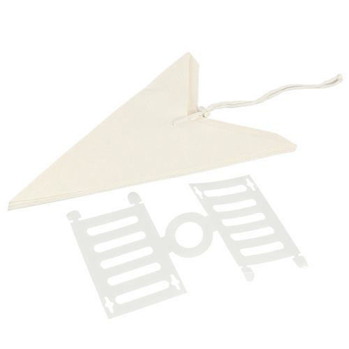 Artículo Estrella de papel poinsettia blanca para iluminación 60cm 2uds