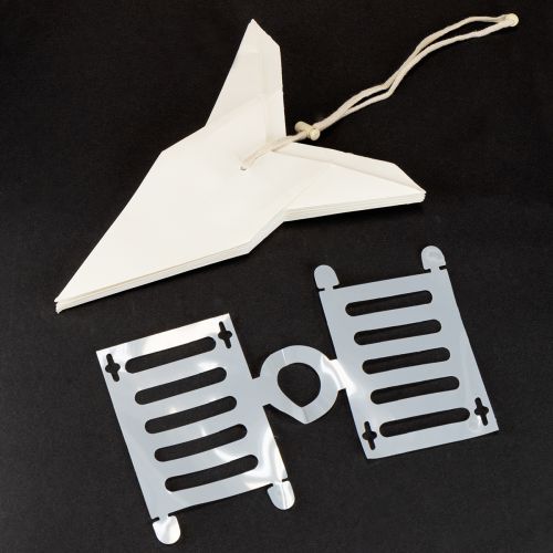 Artículo Estrellas de papel estilo escandinavo, estrella de Navidad color crema, 45 cm, 3 unidades