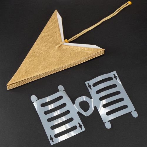 Artículo Estrellas de Navidad de papel, doradas, 45 cm, 3 unidades