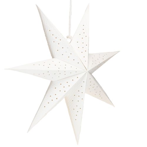 Artículo Estrellas de papel para luces navideñas, blancas, 45 cm, 3 unidades