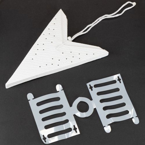 Artículo Estrellas de papel para luces navideñas, blancas, 45 cm, 3 unidades