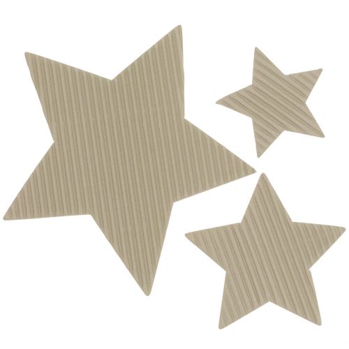 Floristik24 Estrellas de papel mezcla marrón claro 3,5cm-9cm 120 piezas