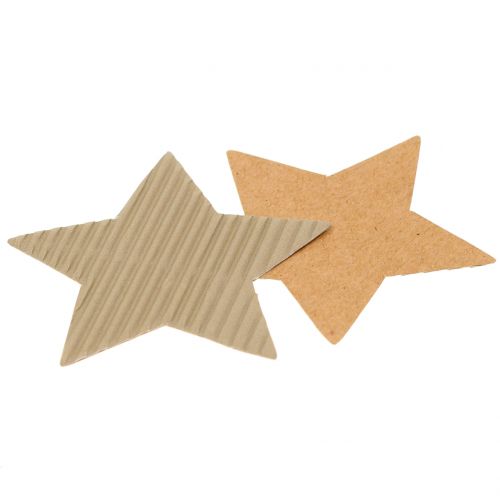 Floristik24 Estrellas de papel mezcla marrón claro 3,5cm-9cm 120 piezas