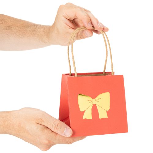 Bolsas de regalo de papel con motivo de cinta, 12 cm, 8 unidades | Floristik24.es