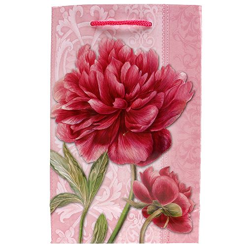 Floristik24 Bolsa de papel dalia 12cm x19cm rosa