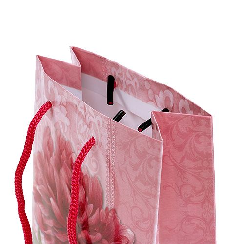 Floristik24 Bolsa de papel dalia 12cm x19cm rosa