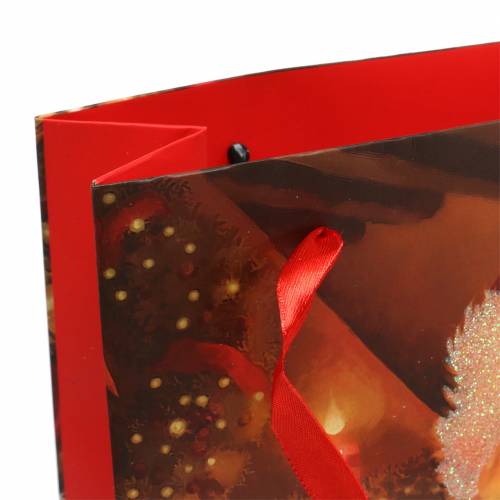 Artículo Bolsas de regalo con motivo navideño Papá Noel rojo 20cm × 30cm × 8cm juego de 2 piezas