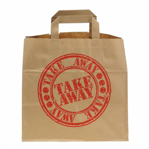Artículo Bolsa de papel para llevar 26cm x 17cm x 25cm 25uds