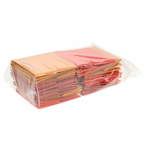 Floristik24 Bolsa de papel para macetero mezcla de macetero naranja 10.5cm 12p